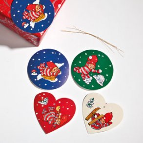 Til og fra kort, med babynisse. 8 stks.