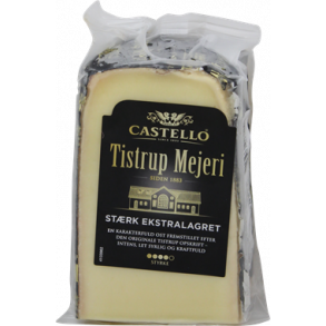 Tistrup Strk Ekstra lagret ost, ca. 400 - 450g.